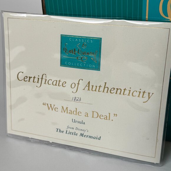 WDCC Ursula Walt Disney Classic Collection Little Mermaid We Made a Deal Box COA - Picture 5 of 12